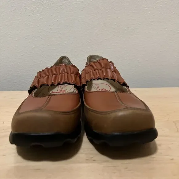 John Fluevog Stephanie Tan & Brown Shoes Size 7 Vog Together (8770257) Pre-Owned - Picture 6 of 9